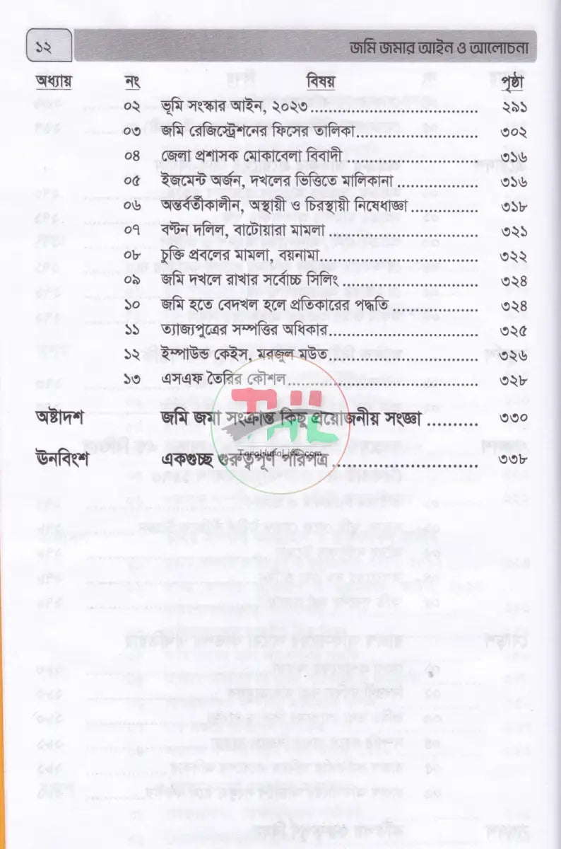 জমি জমার আইন ও আলোচনা Law Books