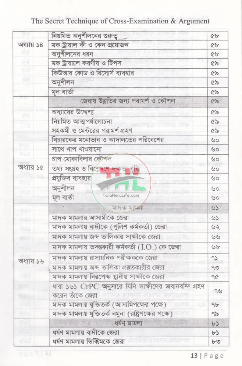 জেরার গোপন টেকনিক ও যুক্তিতর্ক Law Books