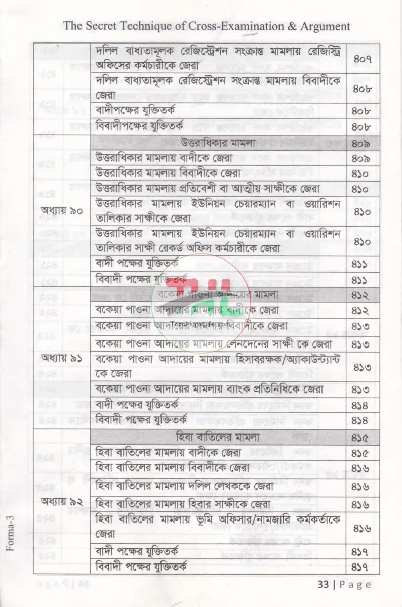 জেরার গোপন টেকনিক ও যুক্তিতর্ক Law Books