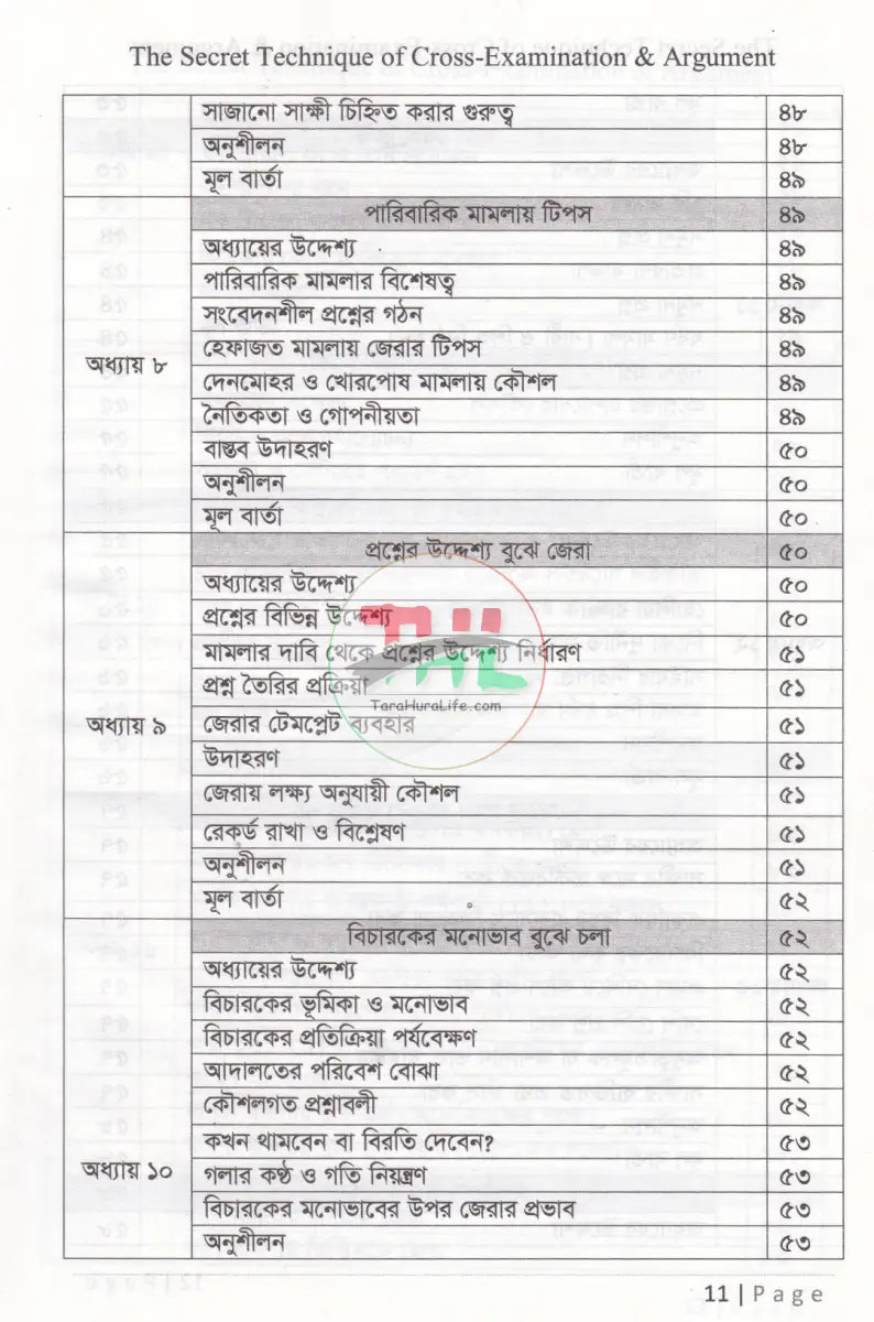 জেরার গোপন টেকনিক ও যুক্তিতর্ক Law Books