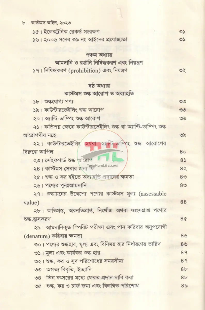 কাস্টমস আইন Law Books