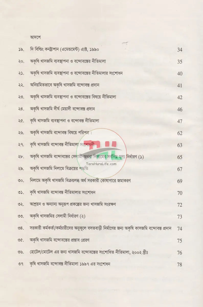 খাসজমি ব্যবস্থাপনা Law Books