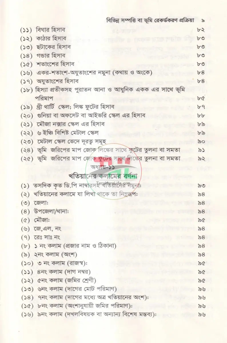 খতিয়ান বিষয়ক আইন ও সংশোধন পদ্ধতি Law Books