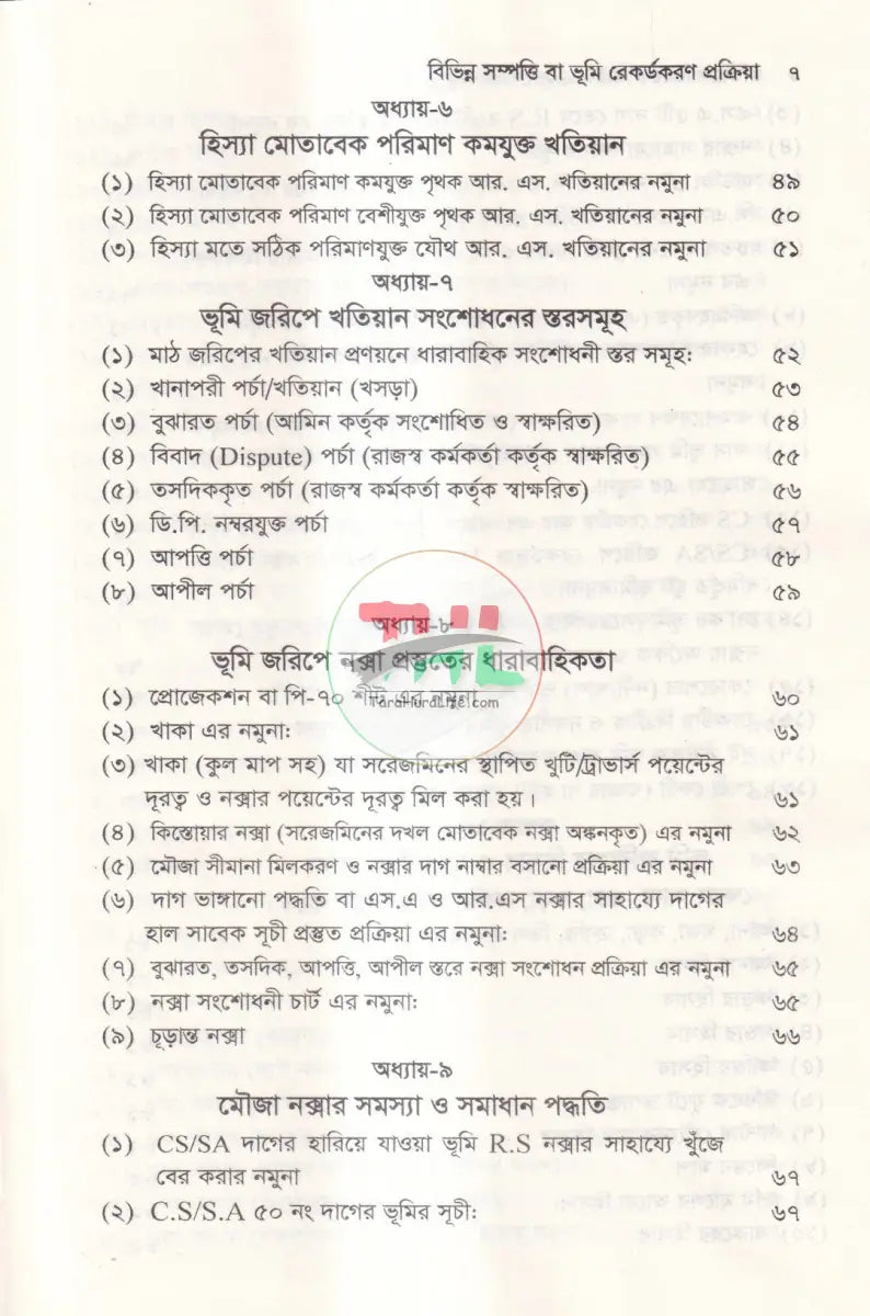 খতিয়ান বিষয়ক আইন ও সংশোধন পদ্ধতি Law Books
