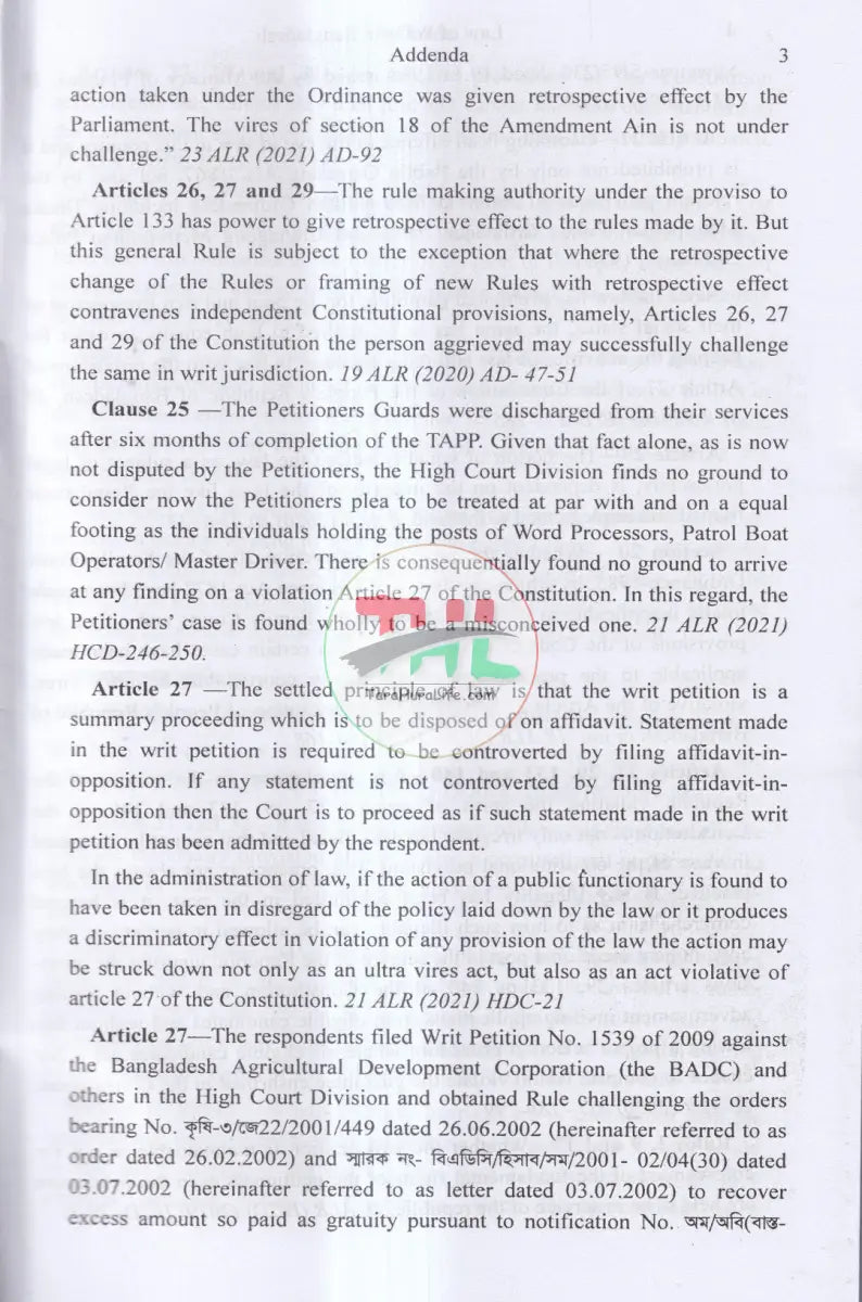 LAW OF WRITS IN BANGLADESH Law Books