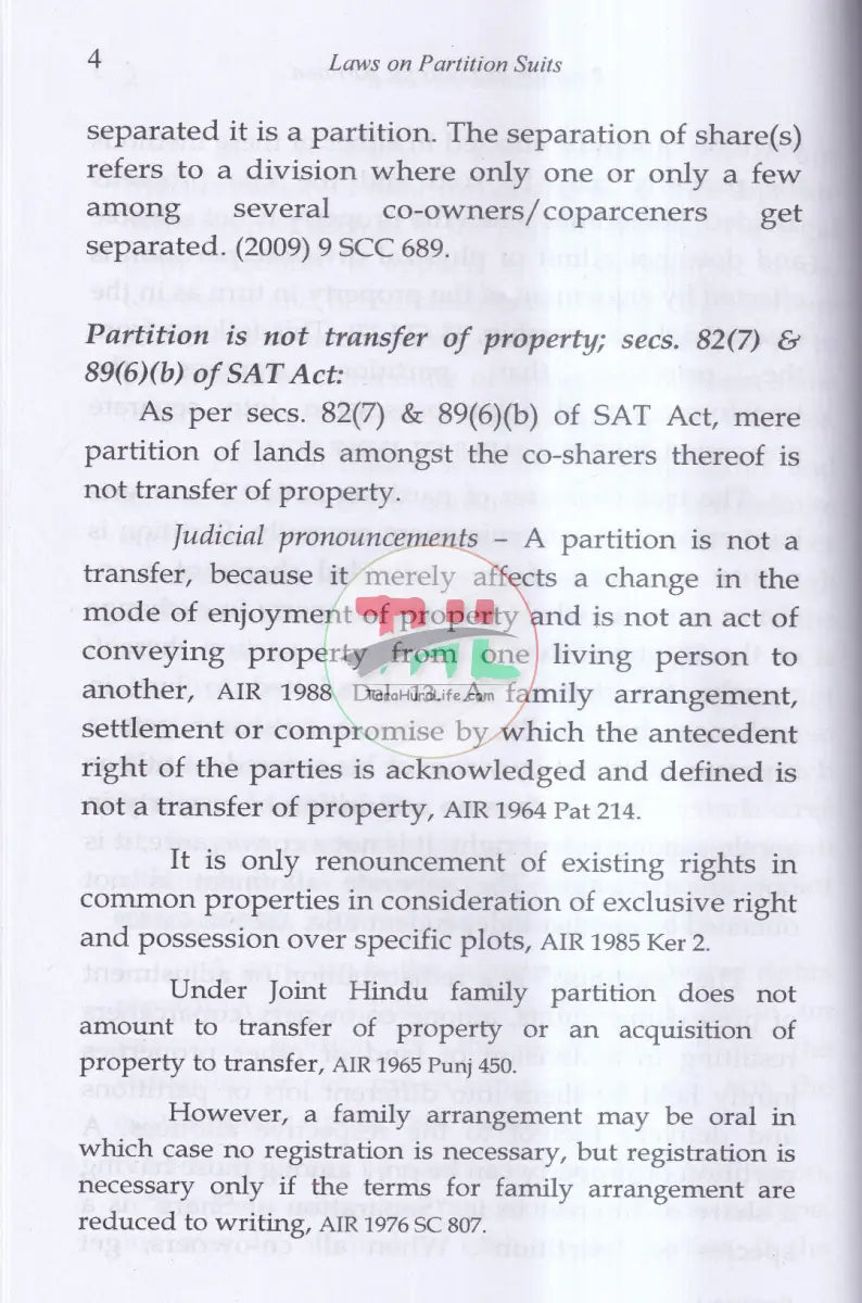 Laws on Partition Suits বাংলায় সংক্ষিপ্ত আলোচনা এবং নমূনা আরজিসহ Law Books