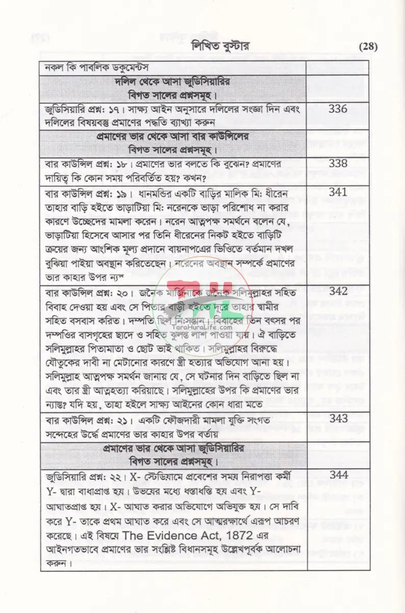 লিখিত বুস্টার লিখিত মডেল টেস্ট Law Books