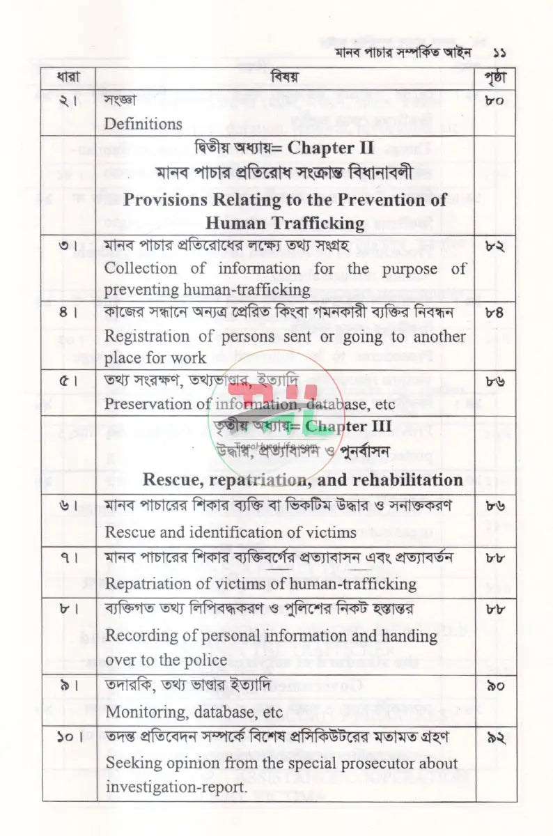 মানব পাচার সম্পর্কিত আইন Law Books