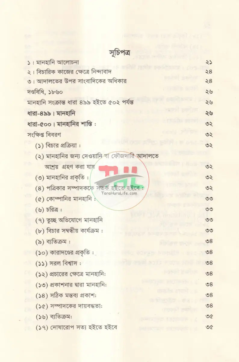 মানহানি Law Books