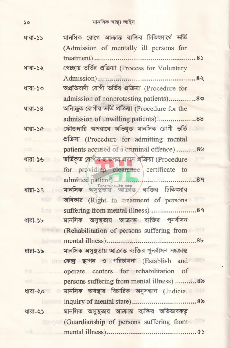 মানসিক স্বাস্থ্য আইন Law Books