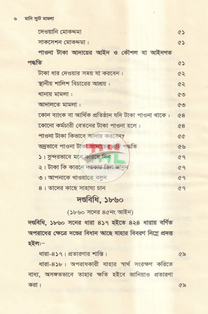 মানি স্যুট মামলা Law Books