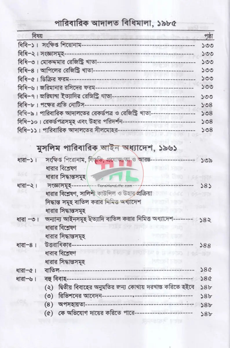 মুসলিম পারিবারিক আইন ও বিধিমালা Law Books