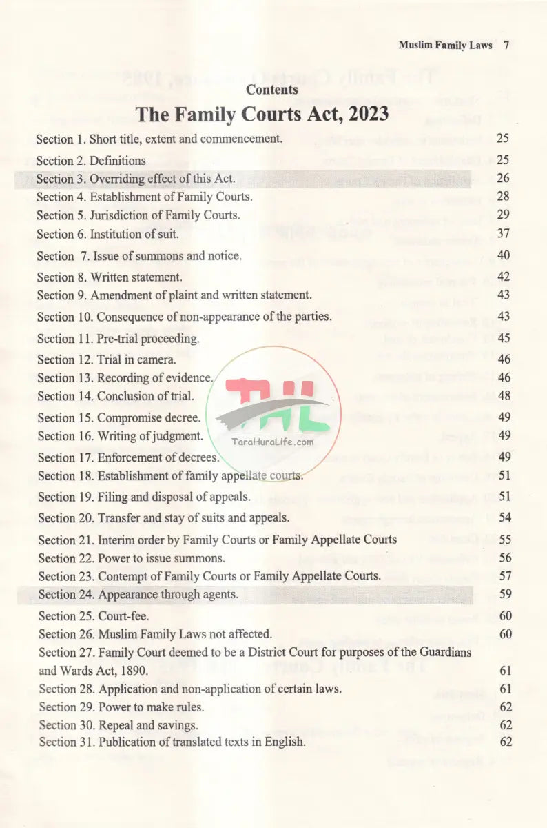 MUSLIM FAMILY LAWS Law Books