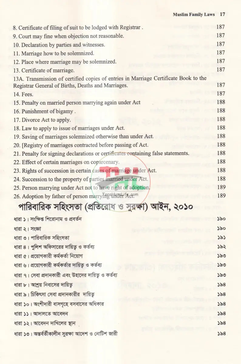 MUSLIM FAMILY LAWS Law Books