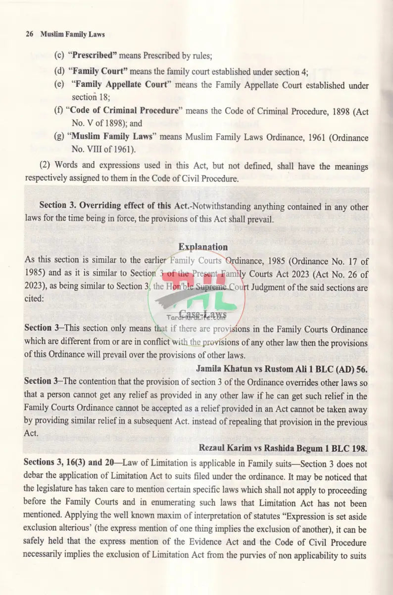 MUSLIM FAMILY LAWS Law Books