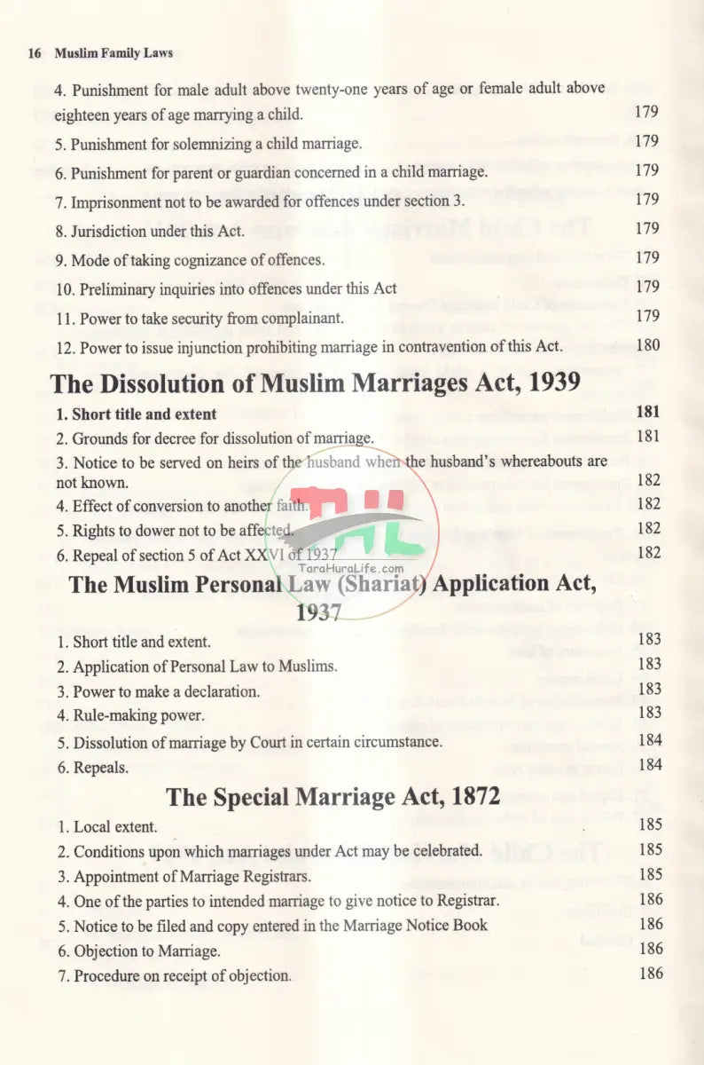 MUSLIM FAMILY LAWS Law Books
