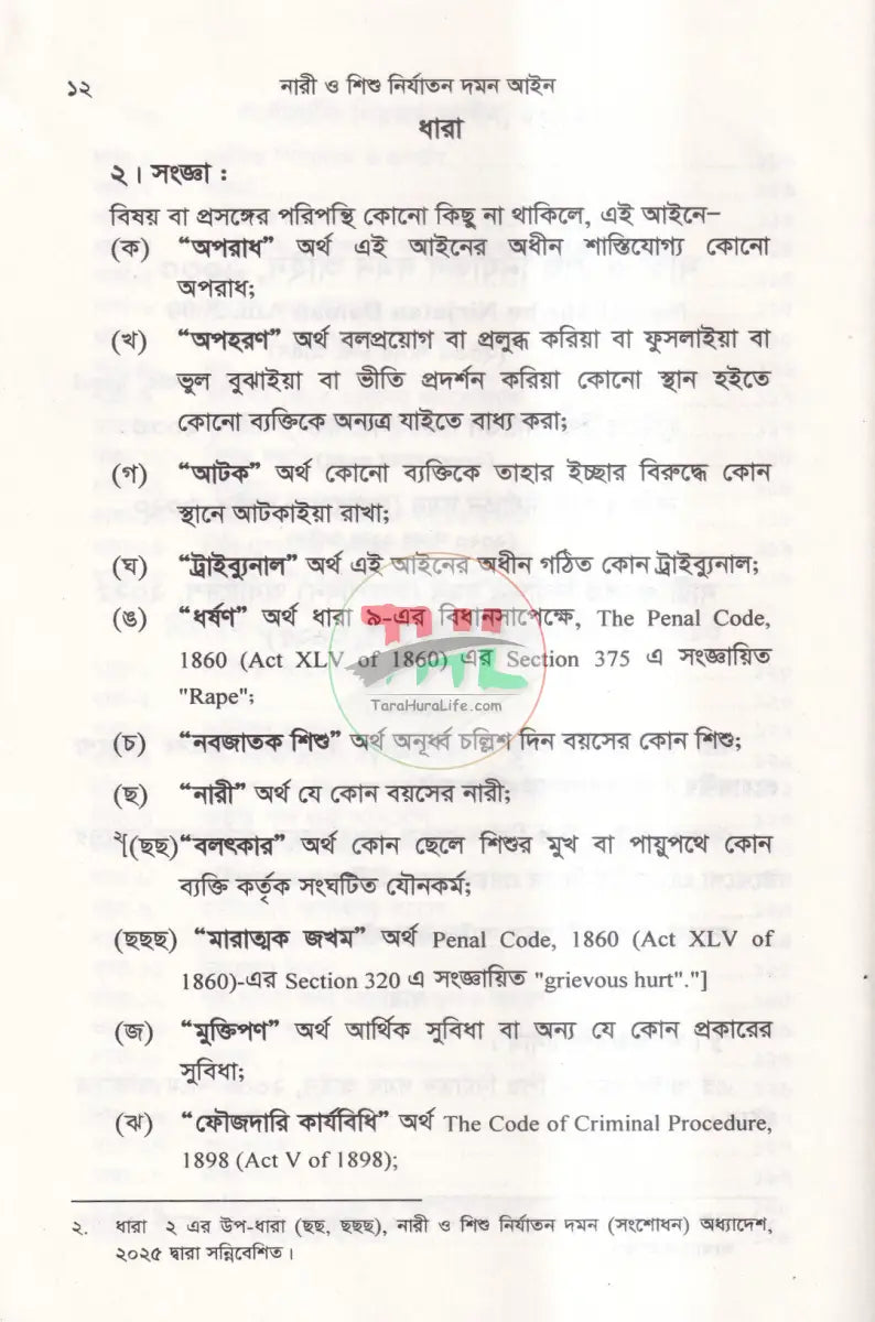 নারী ও শিশু নির্যাতন দমন আইন,২০০০ Law Books