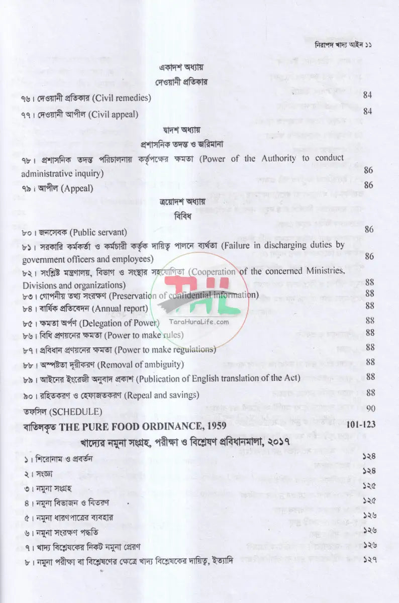 নিরাপদ খাদ্য আইন Law Books