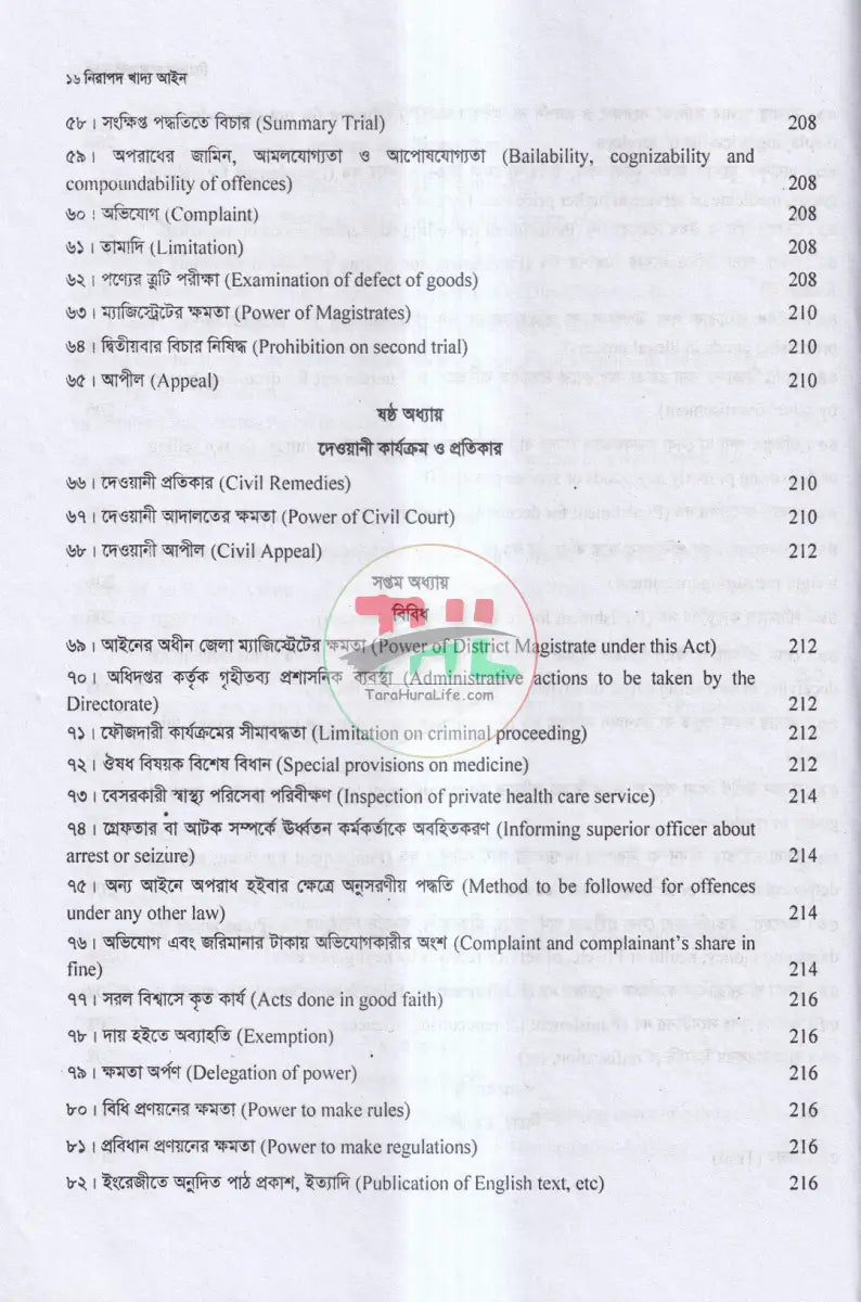 নিরাপদ খাদ্য আইন Law Books