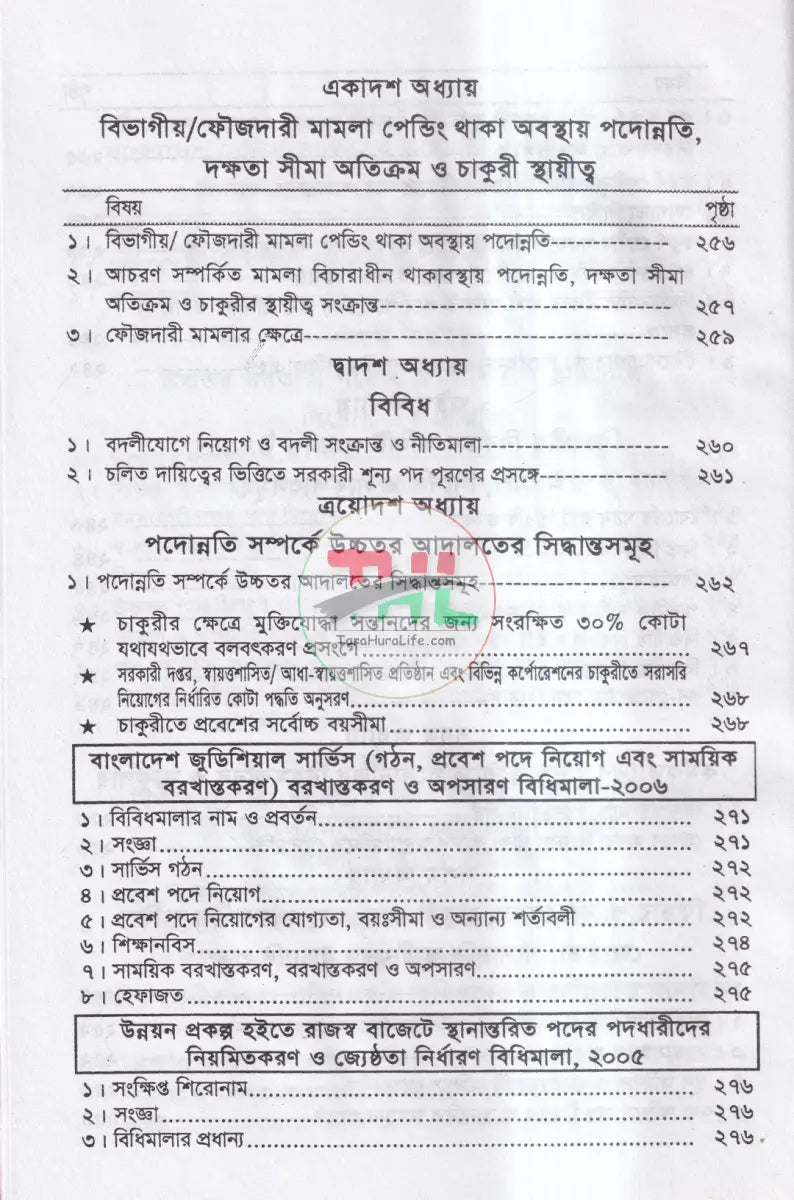 নিয়োগ জ্যেষ্ঠতা ও পদোন্নতির বিধিমালা Law Books