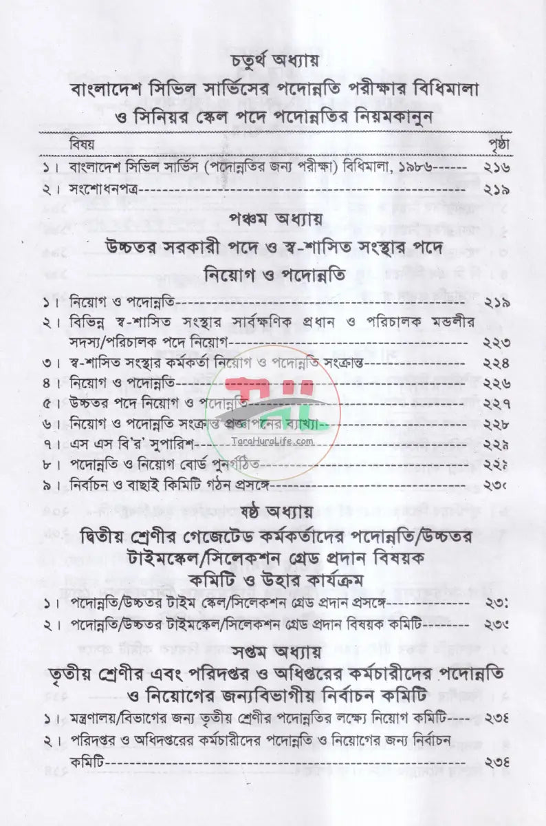 নিয়োগ জ্যেষ্ঠতা ও পদোন্নতির বিধিমালা Law Books