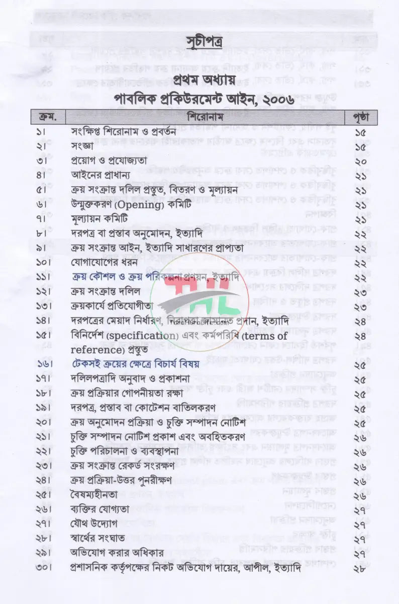 পাবলিক প্রকিউরমেন্ট ম্যানুয়েল Law Books