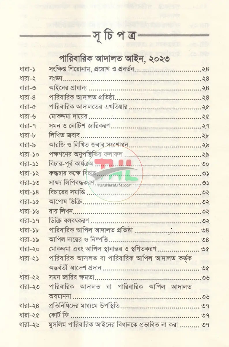 পারিবারিক আদালত আইন,২০২৩ প্রাসঙ্গিক অন্যান্য আইন মুসলিম পারিবারিক আইন ও বিধিমালা Law Books