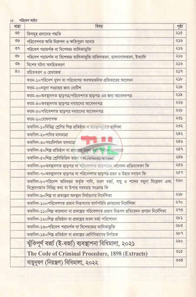 পরিবেশ আইন Law Books