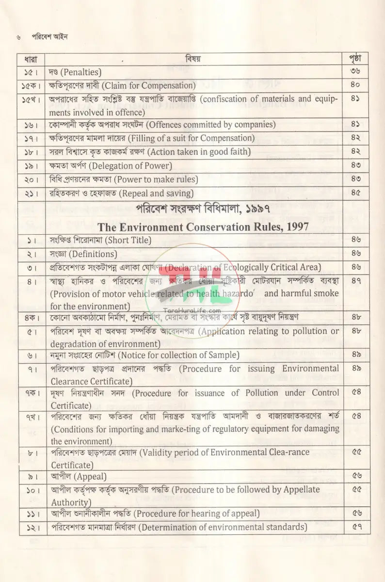 পরিবেশ আইন Law Books