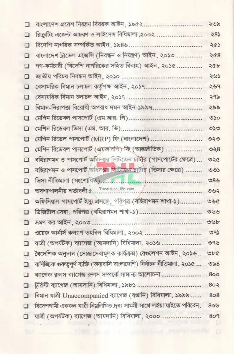 পাসপোর্ট,ইমিগ্রেশন বৈদেশিক কর্মসংস্থান ও অভিবাসী বিদেশ গমনাগমন সংক্রান্ত আইন ম্যানুয়াল Law Books