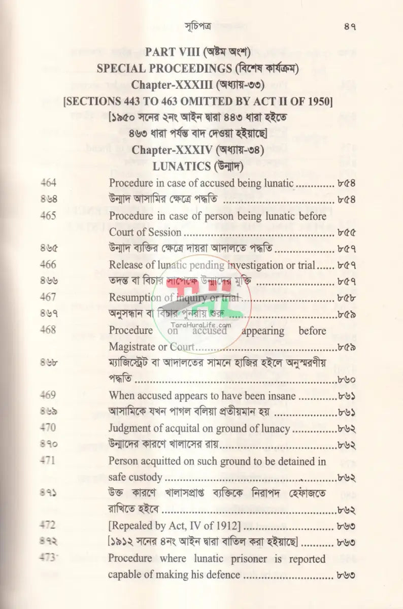 ফৌজদারি কার্যবিধি Law Books
