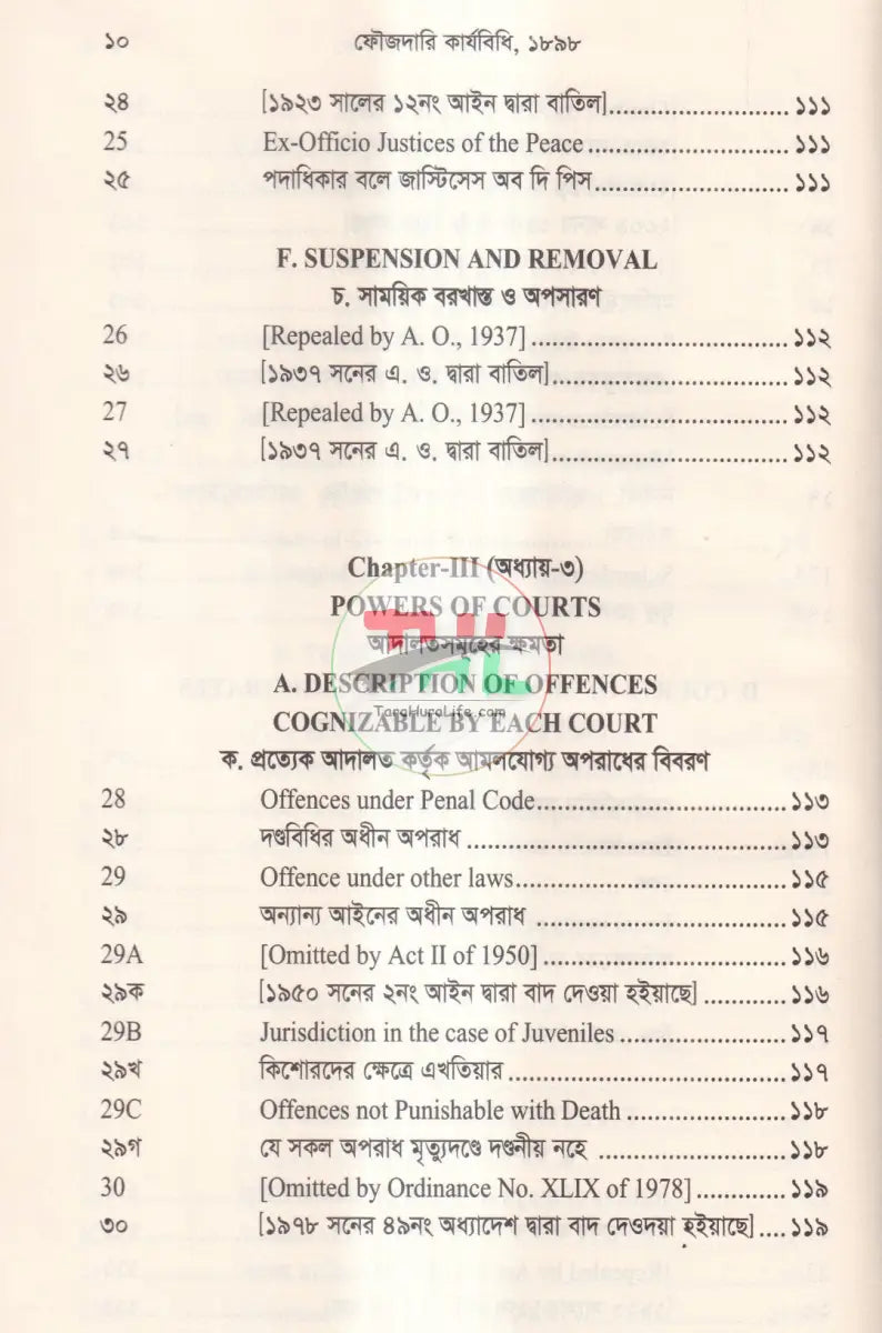 ফৌজদারি কার্যবিধি Law Books