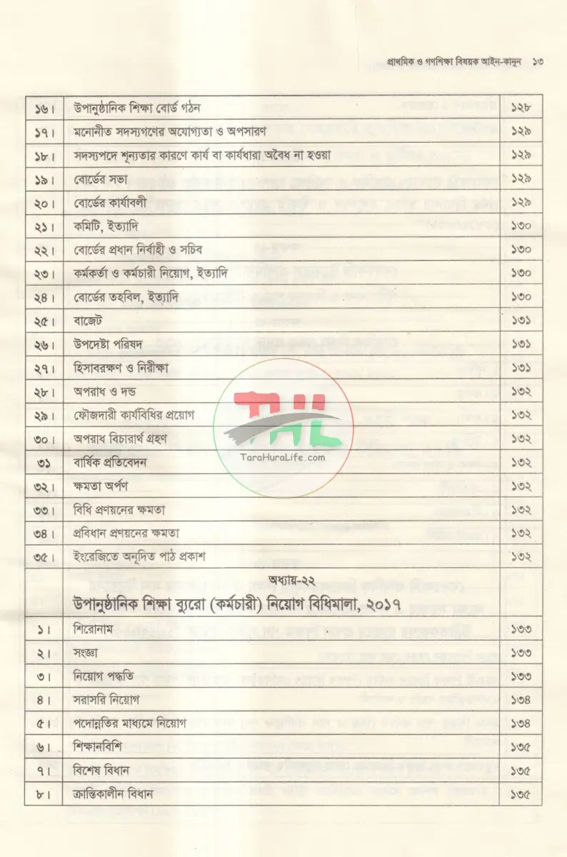 প্রাথমিক ও গণশিক্ষা বিষয়ক আইন কানুন Law Books