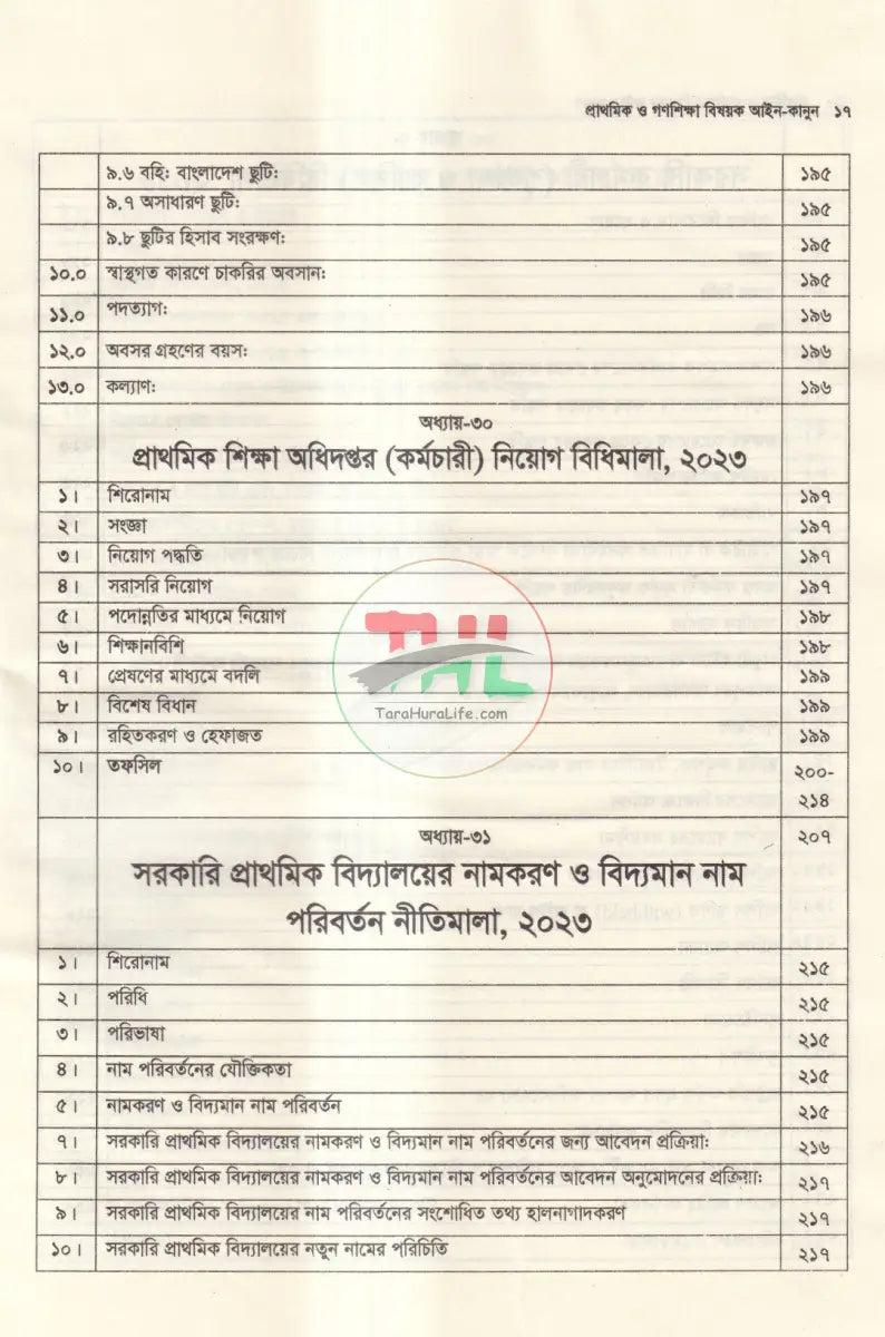 প্রাথমিক ও গণশিক্ষা বিষয়ক আইন কানুন Law Books