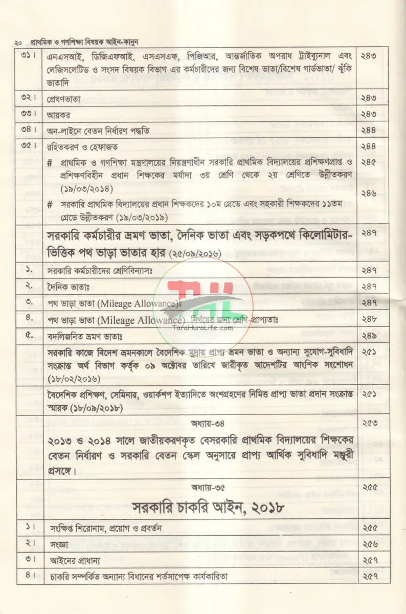 প্রাথমিক ও গণশিক্ষা বিষয়ক আইন কানুন Law Books