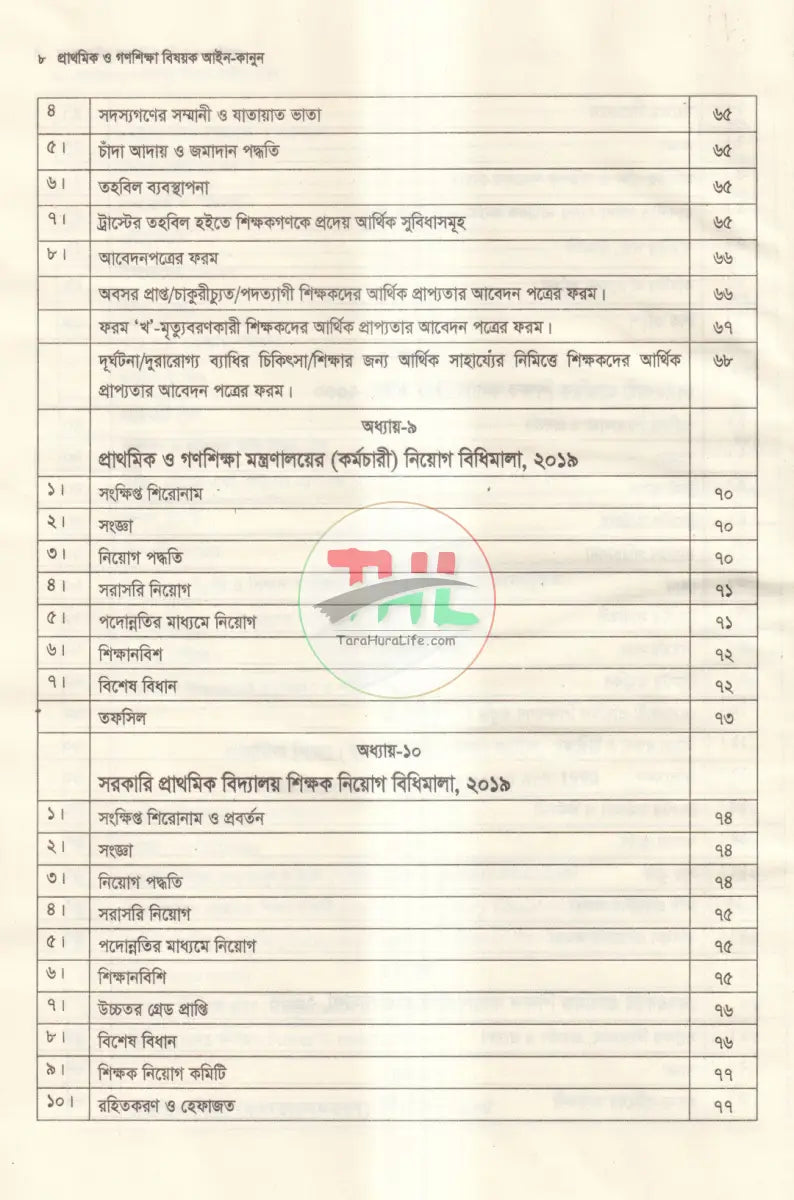 প্রাথমিক ও গণশিক্ষা বিষয়ক আইন কানুন Law Books