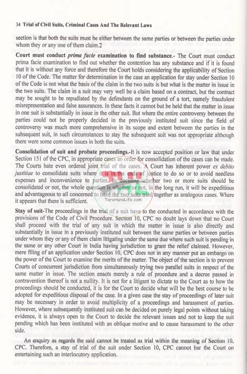 RIAL OF CIVIL SUITS CRIMINAL CASES AND THE RELEVANT LAWS Law Books