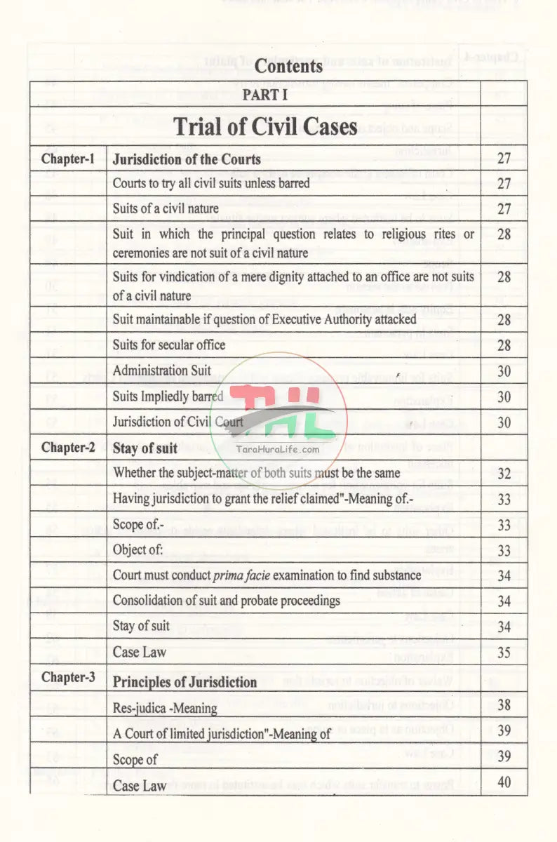 RIAL OF CIVIL SUITS CRIMINAL CASES AND THE RELEVANT LAWS Law Books