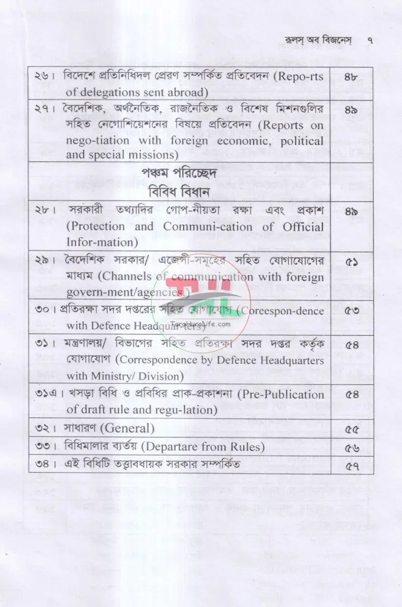 রূলস্ অফ বিজনেস্ Law Books