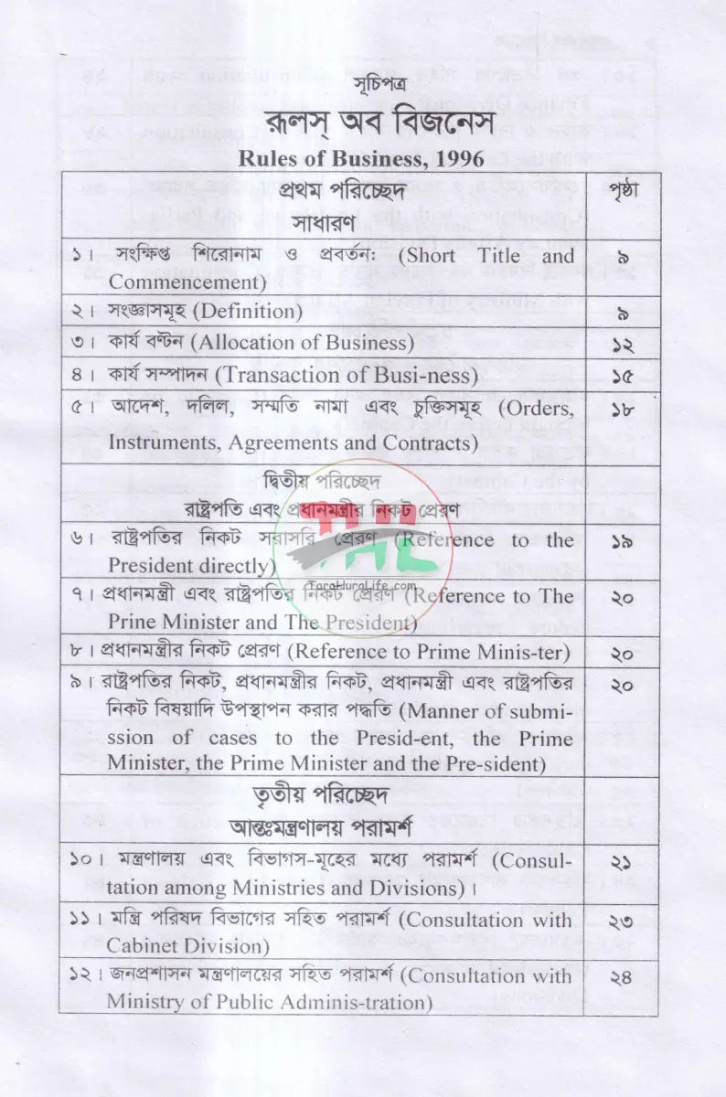 রূলস্ অফ বিজনেস্ Law Books