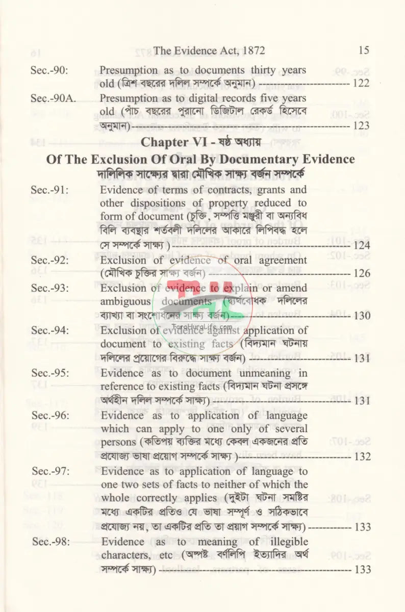 সাক্ষ্য আইন ১৮৭২ Law Books