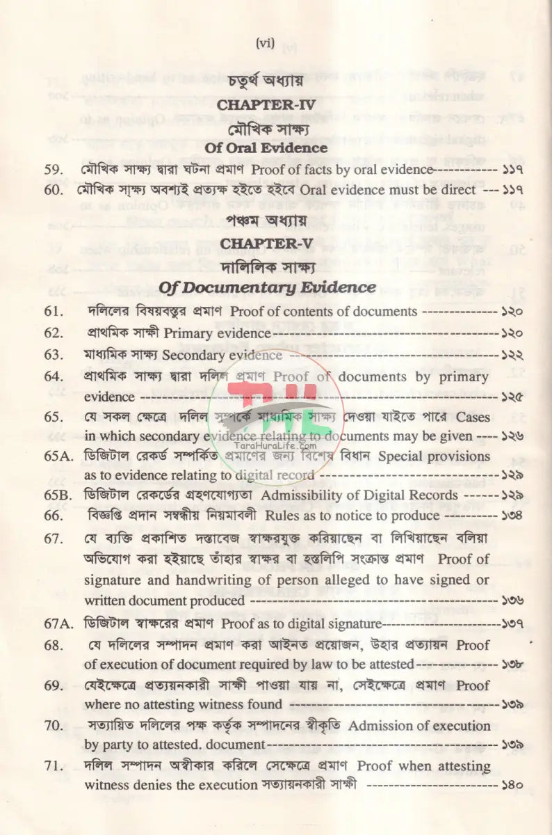 সাক্ষ্য আইন Law Books