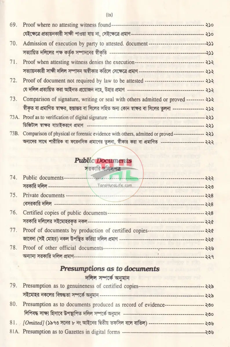 সাক্ষ্য আইন Law Books