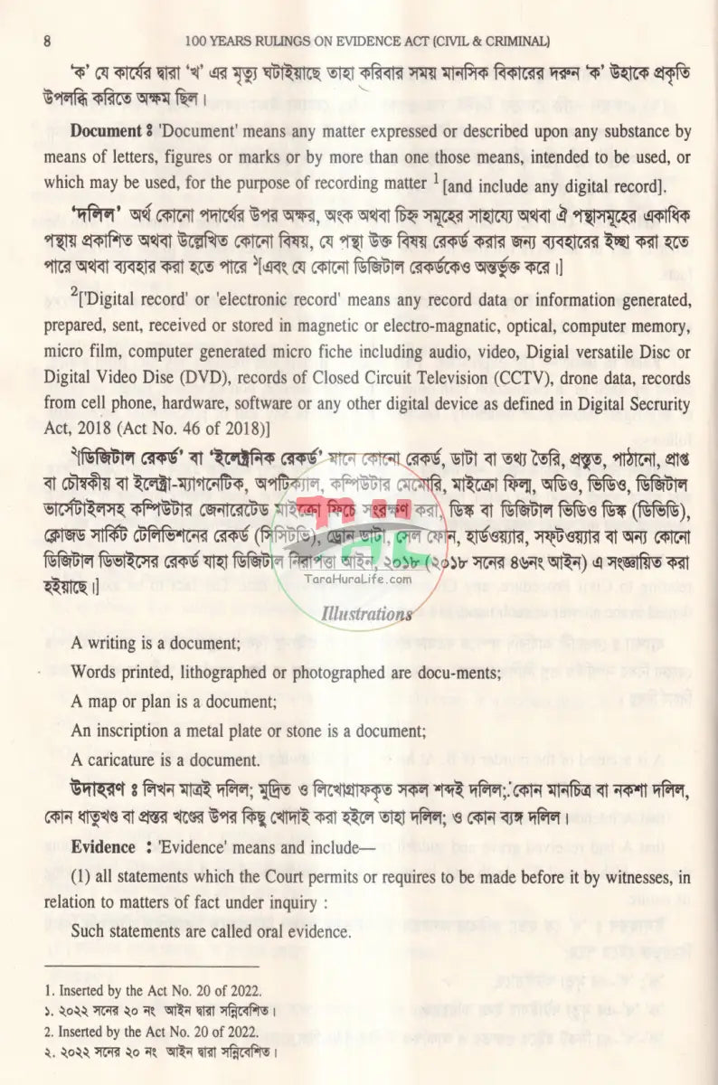 সাক্ষ্য আইন Law Books