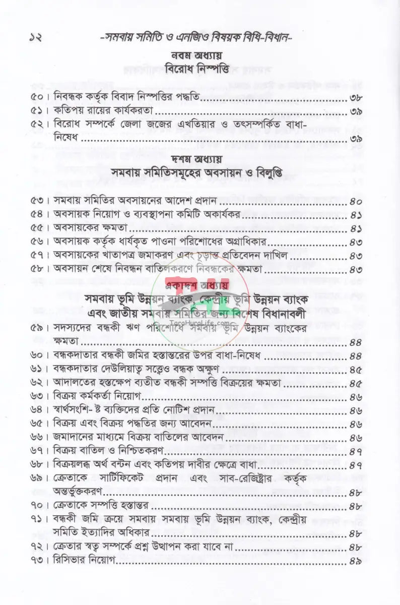 সমবায় সমিতি ও এনজিও বিষয়ক বিধি বিধান Law Books