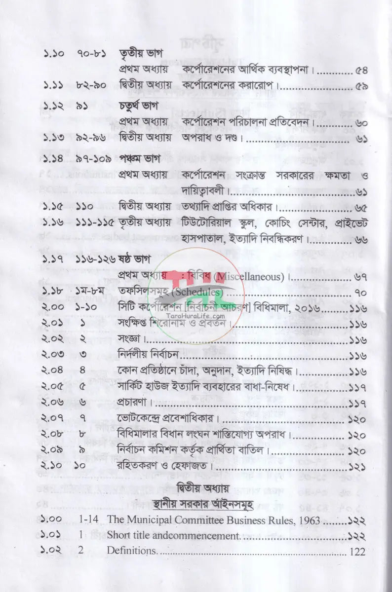 সিটি কর্পোরেশনের বিধানাবলী Law Books