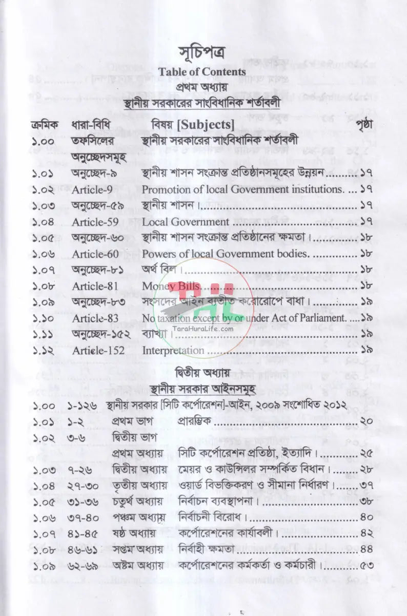 সিটি কর্পোরেশনের বিধানাবলী Law Books