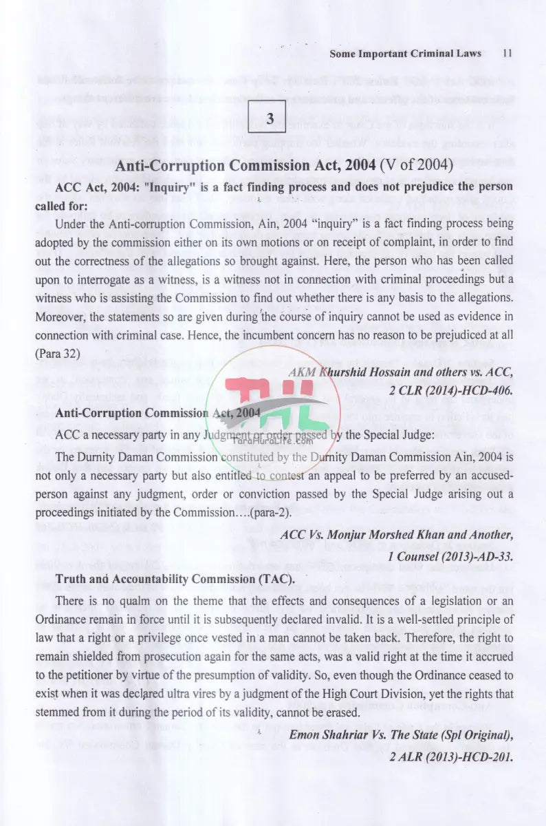 SOME IMPORTANT CRIMINAL LAWS Law Books