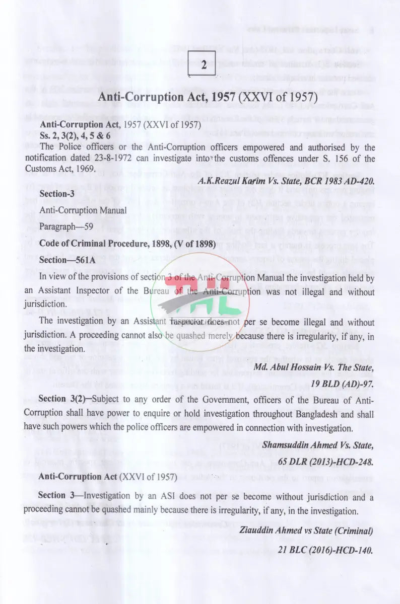 SOME IMPORTANT CRIMINAL LAWS Law Books