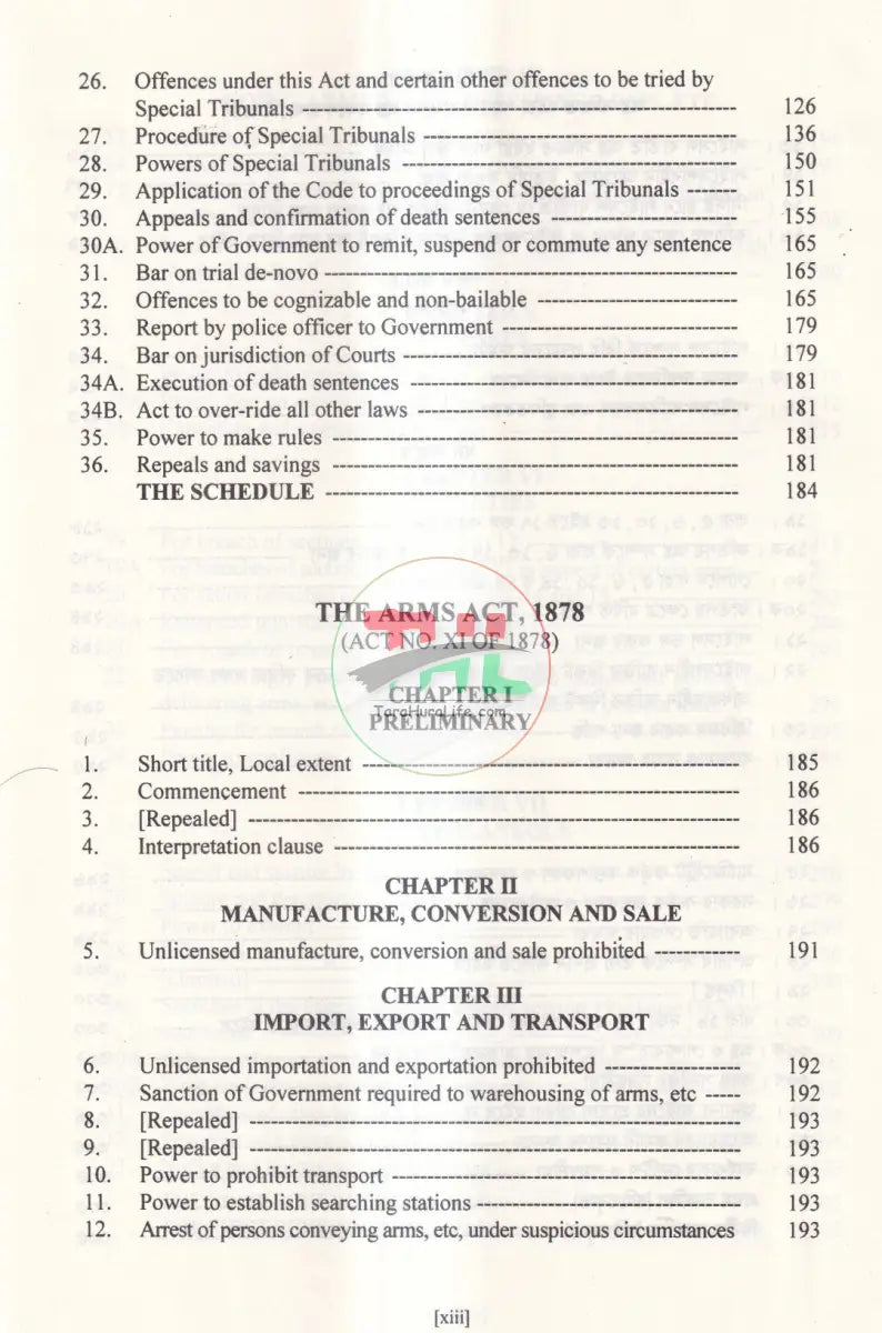 SPECIAL POWERS ACT With acid Offences Prevention Act Law Books